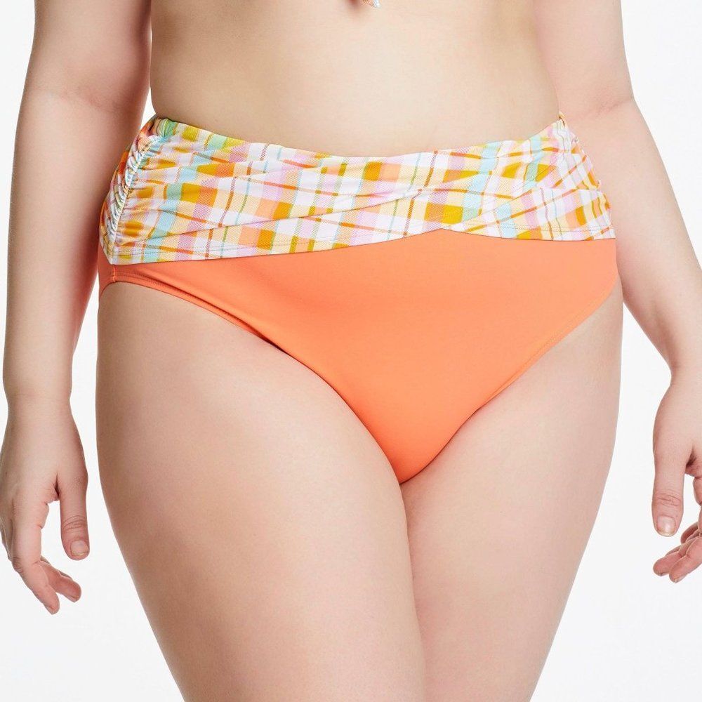 NWT New Bleu Rod Bettie-Hip to Be Square Sarong Bikini Bottoms Size 22W